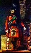 Sir David Wilkie, Sir David Wilkie flattering portrait of the kilted King George IV for the Visit of King George IV to Scotland, with lighting chosen to tone down the b